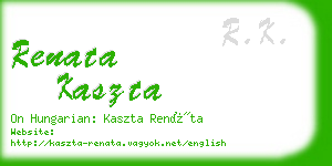 renata kaszta business card